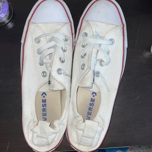 White slip on converse